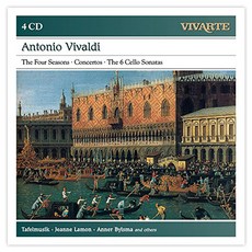 타펠무지크/잔 라몽/안너 빌스마 - 비발디 사계/협주곡/첼로 소나타 Nos. 1-6 EU 수입반, 4CD