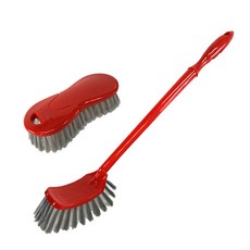 LiAo 方形馬桶刷 + 瓷磚地板刷, 混合顏色, 1套