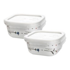 Zen Meadow Flower 470ml 密封容器, 2個, 容器 470ml