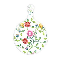 Roem Design 雙面設計圓形上菜砧板/餐板 浪漫玫瑰, 鳥, 1個