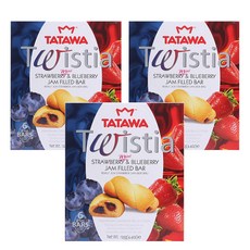 타타와 트위시아 딸기 & 블루베리 잼 쿠키, 125g, 3개
