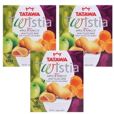 타타와 트위시아 살구 & 사과 잼 쿠키, 125g, 3개