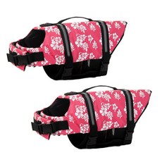 aryko 寵物救生背心 2入, 粉紅色的花