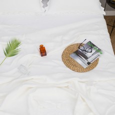 素色人造絲薄被, 象牙