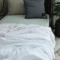 파라다이스홈 이중 거즈 베이비 이불 & 블랭킷 140 x 150 cm, 오프화이트