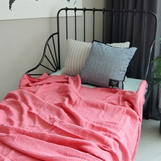 파라다이스홈 이중 거즈 베이비 이불 & 블랭킷 140 x 150 cm, 핫핑크