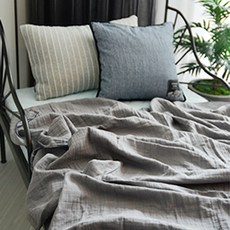 파라다이스홈 이중 거즈 베이비 이불 & 블랭킷 140 x 150 cm, 진그레이