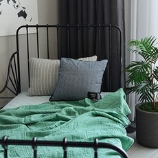 파라다이스홈 이중 거즈 베이비 이불 & 블랭킷 140 x 150 cm, 진그린