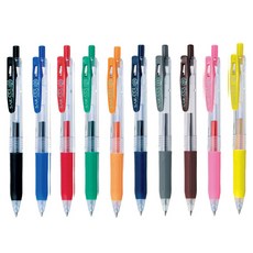 ZEBRA 斑馬牌 SARASA CLIP 0.5mm 10色中性筆組, 混色, 1套