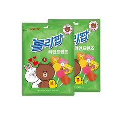 롯데제과 롤리팝 라인프렌즈 캔디, 132g, 2개