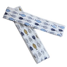 MIMIKID 成人涼爽圍巾 魚 2入組, 藍色, 棕色