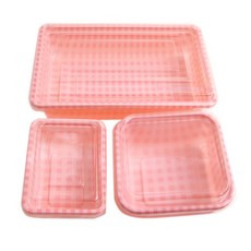 봄91 피크닉 핑크체크 간편도시락모음 세트, 1세트