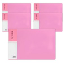 A5扣式文件夾, 粉色的, 5件