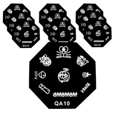 ARYKOTRADERS 美甲印花DIY貼膜 八角形模板, QA10, 10個