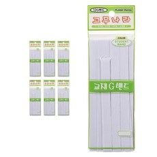 고무나라 교재 12G 밴드, 화이트, 7개입