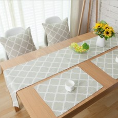 더자카 심플패턴 테이블러너, Y432LHLB021, S(가로 180cm x 세로 30cm)