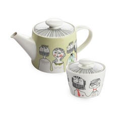 Jen韓國家族糖罐+茶壺, 混色