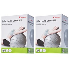 아이워너 다이어트 PVC 마사지 짐볼 2p, 실버