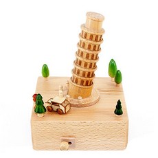 YoungMarket 手工復古台灣原木音樂盒比薩斜塔, 比薩斜塔