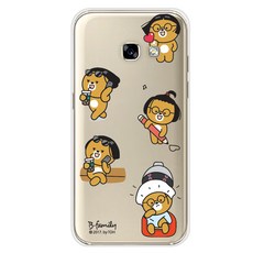 B급패밀리 패턴 투명 젤리 휴대폰 케이스