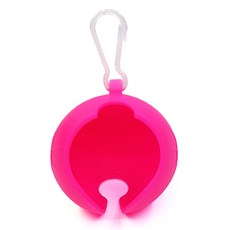 버디79 실리콘 골프 볼주머니 고리용, 핑크, 1개