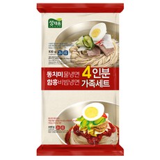 생채움 동치미물냉면 + 함흥비빔냉면 4인분가족세트, 1세트, 1.37kg, 1개