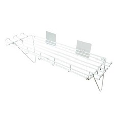 제이씨씨무역 접착식 철제 벽걸이 선반, 화이트, 1개