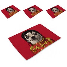 Sweet Living 動物明星家族 亞麻餐墊 4入, 17, 42 x 32 cm, 4個