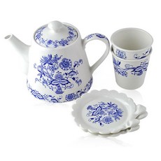 MAZUOKA 2人份泡茶茶具組, 1套, 絲帶杯墊 2p + 綠茶茶 + 綠茶杯 2p