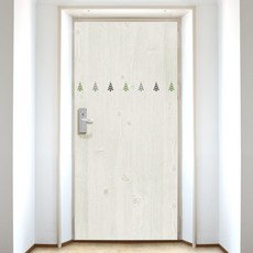 設計樹叢 玄關門貼紙 復古風格 高級木紋貼紙 VDS 44, 象牙白