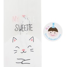 황씨네도시락 냥이M봉투 100p + 고깔 보이 스티커 100p, 1세트