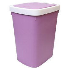 按壓式簡約垃圾桶 9L, 紫色, 1個