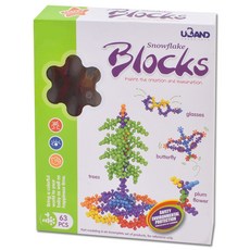 玩具組合U型帶雪花積木, 混色