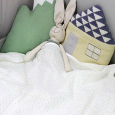 孩童用夏季棉紗毯, 淺灰點點