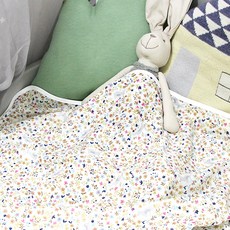 孩童用夏季棉紗毯, 花與兔子款