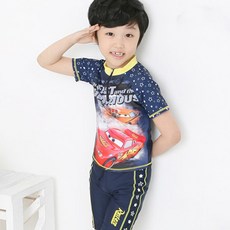 쿠기어드벤쳐 남아용 디즈니 자동차 카 래쉬가드 3종 세트 CA-1905