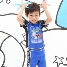 쿠기어드벤쳐 남아용 로보카폴리 래쉬가드 3종 세트 RP-FB08