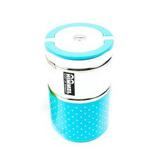 HIMMEL 保溫保冷飯盒2段, 藍色, 1個