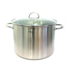 HIMMEL 雙耳不鏽鋼深湯鍋+鍋蓋組 L號, 單色, 28厘米