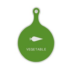 Loem Design 雙面圓形上菜砧板 蔬菜綠, 八哥鳥淡黃色, 1個