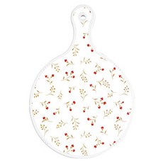 Roem Design 雙面上菜圓形砧板 長短色花高麗菜, 燻色格紋, 1個
