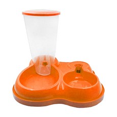 Bycell寵物半自動餵食器餵水餵食一體型, 橘子