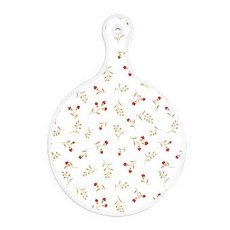 로엠디자인 양면 원형 서빙 도마 보드 장단색꽃고비, 블루별, 1개