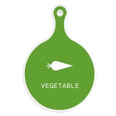 Loem Design 雙面圓形上菜砧板 蔬菜綠, 拼圖, 1個