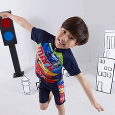 쿠기어드벤쳐 남아용 디즈니 카 수영복 3종세트 CA-4902