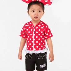 KOOGI ADVENTURE ADVENTURE 女童米妮印花拉鍊式泳衣套裝