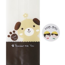 Hwangssinaedosirak M號袋 小狗 50入 + 貼紙 黃色帽子 我們班 加油 50入, 1套