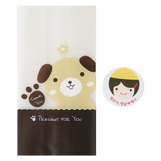 황씨네도시락 M봉투 강아지 100p + 노랑모자 걸 스티커 100p, 1세트