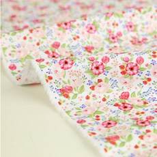 Fabric Art純棉100%花朵布料 DTP 哈密瓜花, 混色