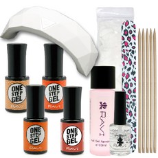 Laby One Step 橙色熟練指甲套組, 10種, 1套